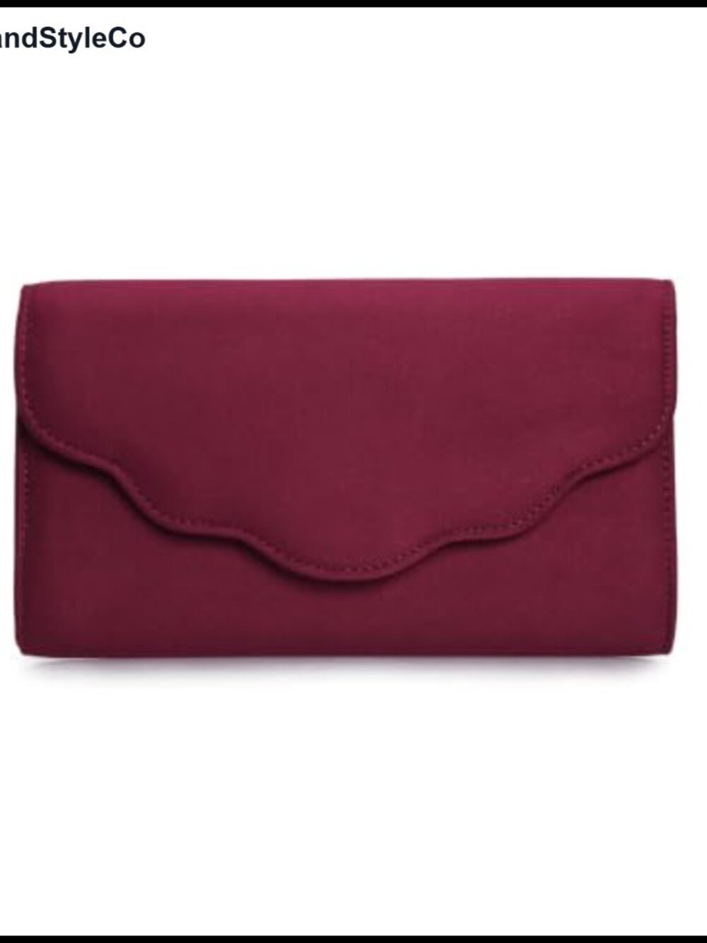 Faux Suede Evening Bag Clutch with Detachable Chain Strap